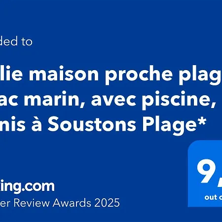 *jolie Maison Proche Et Marin, Avec Piscine, Tennis A Plage* Holiday home *