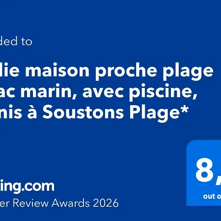 *jolie Maison Proche Et Marin, Avec Piscine, Tennis A Plage* Feriehus *