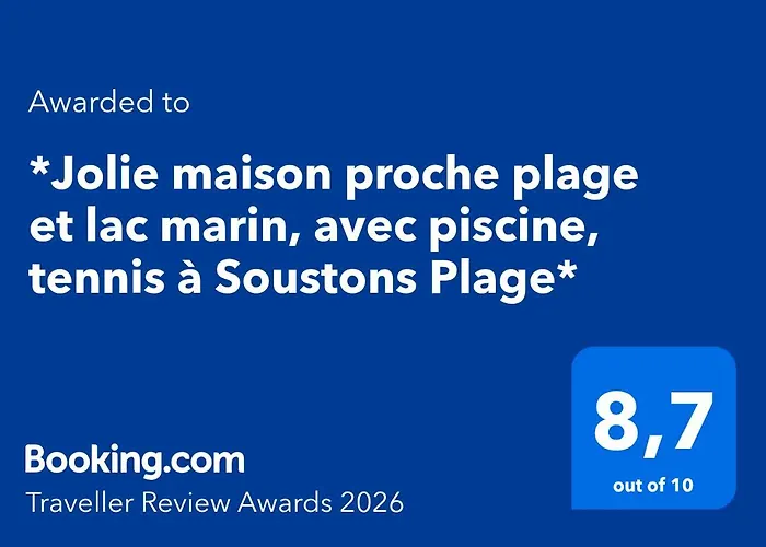 *jolie Maison Proche Et Marin, Avec Piscine, Tennis A Plage* 度假居 *